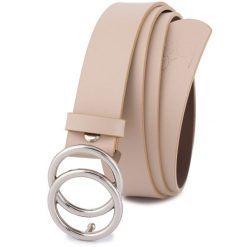 Pasek skórzany BELTIMORE ecru B08 r.110-125 cm. Paski damskie bez wzorów. Za 49.99 zł.