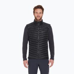 Bezrękawnik męski Rab Cirrus Flex. Czarne kurtki męskie RAB, m, bez wzorów, sportowe, bez kaptura. Za 469.99 zł.