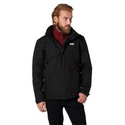 Kurtka przeciwdeszczowa męska Helly Hansen DUBLINER INSULATED. Czarne bluzy męskie Helly Hansen, m, bez wzorów, bez kaptura. Za 439.99 zł.
