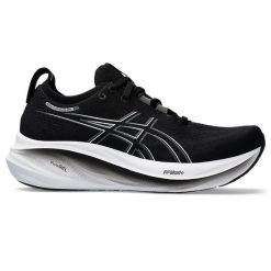 Buty do biegania damskie Asics Gel Nimbus 26. Czarne obuwie sportowe damskie Asics, bez wzorów, z materiału, do biegania. Za 982.00 zł.