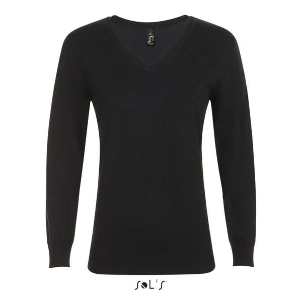 Sweter damski Sol's Glory. Czarne swetry damskie SOL'S, na zimę, m, bez wzorów, z materiału, eleganckie, bez kołnierzyka, bez ramiączek, bez kaptura. Za 189.05 zł.