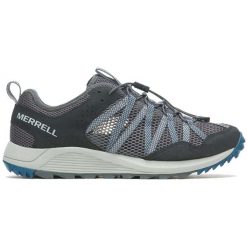 Buty turystyczne męskie Merrell Wildwood Aerosport. Szare buty sportowe męskie Merrell, bez zapięcia, na fitness i siłownię. Za 309.99 zł.