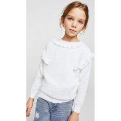 Mango Kids - Sweter dziecięcy Helen2 110-164 cm. Swetry dla dziewczynek Mango Kids, z bawełny, z okrągłym kołnierzem. W wyprzedaży za 39.90 zł.