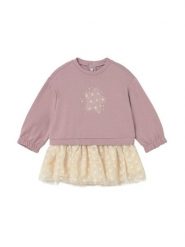 Mayoral Sukienka dzianinowa 2912 Różowy Regular Fit. Czerwone sukienki dla dziewczynek Mayoral, bez wzorów, z bawełny, bez ramiączek. Za 149.99 zł.