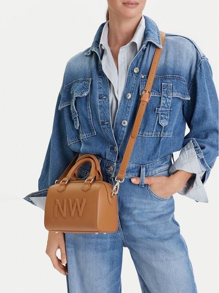 Nine West Torebka EO-Lira II-LX20085 Brązowy. Brązowe torebki do ręki damskie Nine West, bez wzorów, bez dodatków. Za 269.99 zł.