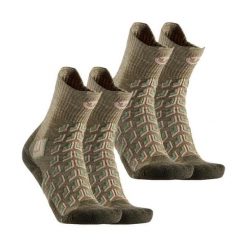 Skarpety trekkingowe kobieta Therm-ic Trekking Cool Crew Lady zestaw 2 par. Brązowe skarpety damskie THERM-IC, bez wzorów, z materiału. Za 224.00 zł.