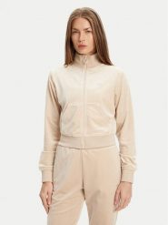 Guess Bluza V3BQ22 K0232 Beżowy Regular Fit. Brązowe bluzy damskie Guess, s, z aplikacjami, z syntetyku, bez kaptura. Za 239.99 zł.