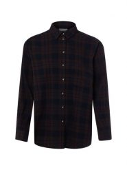 Marie Lund bluzka flanelowa Kobiety Flanela niebieski, 46. Niebieskie bluzki damskie Marie Lund, bez wzorów, z tkaniny, bez kołnierzyka, bez ramiączek. Za 229.95 zł.