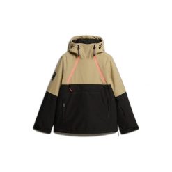 Kurtka narciarska na zamek Superdry Freestyle. Brązowe kurtki snowboardowe męskie Superdry., m, bez wzorów, bez kaptura, narciarskie. Za 991.85 zł.