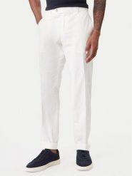 BOSS Spodnie materiałowe C-Genius 50555035 Biały Regular Fit. Białe spodnie materiałowe męskie Boss, m, bez wzorów, z bawełny. Za 699.99 zł.
