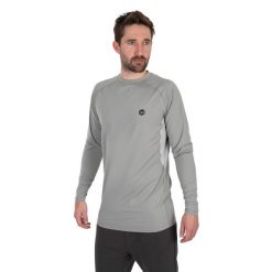 Koszulka Męska Wędkarska Long Sleeve Matrix Uv Protective T-Shirt. Szare bluzki z długim rękawem męskie MATRIX, l, bez wzorów, z elastanu, bez kołnierzyka. Za 237.50 zł.
