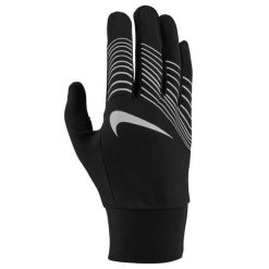 Męskie Lekkie Rękawiczki DriFIT. Czarne rękawiczki męskie Nike, bez wzorów, sportowe. Za 246.99 zł.