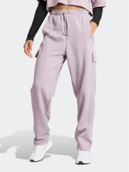 Adidas Spodnie dresowe ALL SZN Fleece Cargo IW1216 Fioletowy Loose Fit. Fioletowe spodnie dresowe damskie Adidas, m, bez wzorów, z bawełny. Za 179.99 zł.