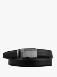 Czarny pasek ze skóry licowej. Czarne paski damskie Ryłko, bez wzorów, z denimu, klasyczne. Za 129.99 zł.