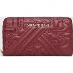 Versace Jeans - Portfel. Czerwone portfele damskie marki Versace Jeans, z jeansu. W wyprzedaży za 259.90 zł.