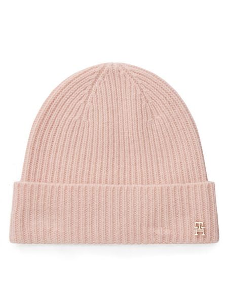 Tommy Hilfiger Czapka Th Cashmere AW0AW17772 Różowy. Czerwone czapki i kapelusze damskie Tommy Hilfiger, na zimę, bez wzorów, z kaszmiru. Za 239.99 zł.