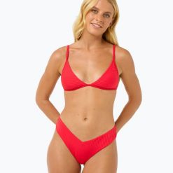 Góra od stroju kapielowego Rip Curl Premium Surf Fixed Tri. Czerwone bikini damskie RIPCURL, l, bez wzorów. Za 129.99 zł.
