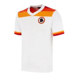 AS Roma 1978 - 79 Wyjazdowa - Koszulka Piłkarska Retro - Biała – COPA Football. Białe koszulki sportowe męskie COPA FOOTBALL, s, bez wzorów, bez kołnierzyka, bez ramiączek, do piłki nożnej. Za 343.93 zł.