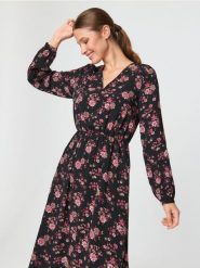 Sukienka maxi w kwiaty - wielobarwny. Sukienki damskie Sinsay, l, bez wzorów, bez kołnierzyka, bez ramiączek, maxi. Za 89.99 zł.