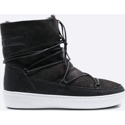 Moon Boot - Śniegowce. Czarne śniegowce i trapery damskie Moon Boot, z materiału. W wyprzedaży za 649.90 zł.