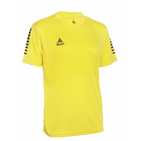 SELECT Koszulka PISA yellow/ black. Czarne koszulki sportowe męskie Select, m, bez wzorów, z materiału, bez kołnierzyka, bez ramiączek, do piłki nożnej. Za 101.73 zł.
