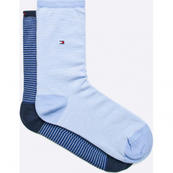 Tommy Hilfiger - Skarpetki (2-pack). Szare skarpety damskie Tommy Hilfiger, z bawełny. W wyprzedaży za 39.90 zł.
