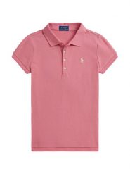 Polo Ralph Lauren Polo 313698589500 Różowy Regular Fit. Czerwone t-shirty i topy dla dziewczynek Polo Ralph Lauren, bez wzorów, z bawełny, bez ramiączek. Za 379.99 zł.