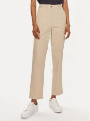 Gant Chinosy 4150261 Beżowy Slim Fit. Brązowe spodnie materiałowe damskie GANT, bez wzorów, z bawełny. Za 289.99 zł.