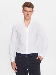 Polo Ralph Lauren Koszula 710742468002 Biały Regular Fit. Białe koszule męskie Polo Ralph Lauren, m, bez wzorów, z bawełny, bez kołnierzyka, bez ramiączek. Za 559.99 zł.