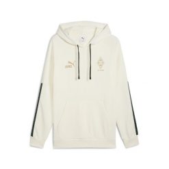 Męska bluza z kapturem Borussia Mönchengladbach KING PUMA Warm White Gold. Białe bluzy męskie Puma, m, bez wzorów, z kapturem, do biegania. Za 309.00 zł.