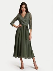 Swing Sukienka koktajlowa 5AH16800 Zielony Regular Fit. Zielone sukienki damskie Swing, bez wzorów, z syntetyku, wizytowe, bez kołnierzyka, bez ramiączek. Za 659.99 zł.