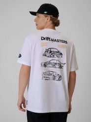 4F T-shirt loose z nadrukiem uniseks 4F x Drift Masters - biały XL. Białe koszulki sportowe męskie 4f, m, bez wzorów, z bawełny, bez kołnierzyka, bez ramiączek. Za 119.99 zł.