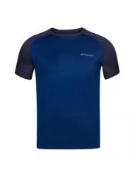 Koszulka do tenisa z krótkim rkawem ęchłopięca Babolat CREW NECK. Niebieskie t-shirty dla chłopców BABOLAT, bez wzorów, z materiału, bez ramiączek. Za 85.00 zł.