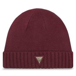 Czapka Guess. Czerwone czapki i kapelusze damskie Guess, na zimę, z aplikacjami. Za 169.99 zł.