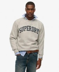 Superdry Bluza Athletic Essentials Crew – Loose Fit, 100% bawełna. Szare bluzy męskie Superdry., l, bez wzorów, z bawełny, bez kaptura. Za 374.70 zł.