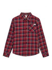 Guess Koszula L6BH02 W4107 Czerwony Regular Fit. Czerwone koszule dla chłopców Guess, z aplikacjami, z bawełny, bez kołnierzyka, bez ramiączek. Za 199.99 zł.