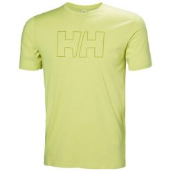 Koszulka Helly Hansen Tech Logo. Zielone koszulki sportowe męskie Helly Hansen, bez wzorów, bez kołnierzyka, bez ramiączek, trekkingowe. Za 203.00 zł.