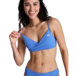 Stanik bikini typu bralette dla Kobiety SOLID ESSENTIALS Niebieski. Niebieskie bikini damskie Roxy, s, bez wzorów. Za 149.99 zł.
