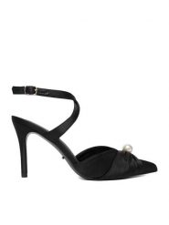 DeeZee Szpilki CEO-CD23029-13 Czarny. Czarne szpilki damskie DeeZee, bez wzorów, z materiału, bez obcasa, bez zapięcia. Za 149.99 zł.