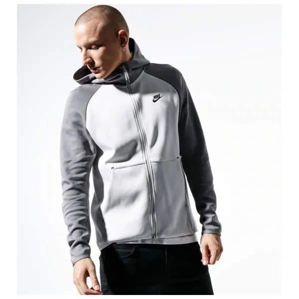 Nike Bluza M Nsw Tch Flc Hoodie Fz , zielony, rozmiar M. Zielone bluzy męskie Nike, l, bez wzorów, z bawełny, bez kaptura. Za 389.99 zł.