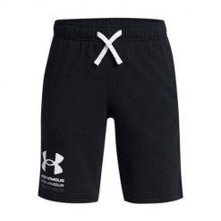 Spodnie sportowe dziewczęce Under Armour 1383135001. Czarne spodnie sportowe dla dziewczynek Under Armour, bez wzorów, z bawełny. Za 127.65 zł.