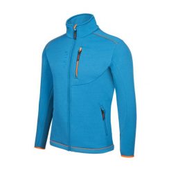 Bluza polarowa turystyczna męska Alpinus Bonette Power Stretch Pro. Niebieskie bluzy męskie Alpinus, m, bez wzorów, z polaru, bez kaptura. Za 399.00 zł.