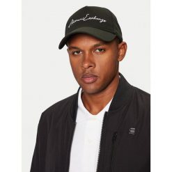 Czapka z daszkiem Armani Exchange. Czarne czapki i kapelusze męskie Armani Exchange, bez wzorów. Za 129.99 zł.