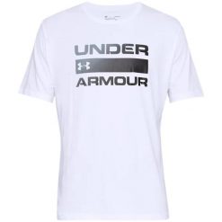 Koszulka treningowa męska Under Armour Team Issue Wordmark SS. Białe koszulki sportowe męskie Under Armour, m, bez wzorów, bez kołnierzyka, bez ramiączek. Za 97.00 zł.