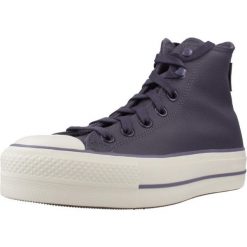 Buty CONVERSE CHUCK TAYLOR ALL STAR LIFT HI SHADOW Fioletowy. Fioletowe obuwie sportowe damskie Converse, bez wzorów, ze skóry. Za 335.99 zł.