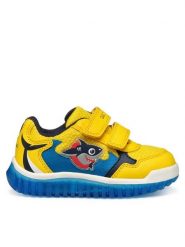 Geox Sneakersy B Lightyloo B555ZA 0BC14 C2VM4 Żółty. Żółte buty sportowe chłopięce Geox, bez wzorów, ze skóry, bez zapięcia. Za 129.99 zł.