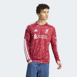 Koszulka podstawowa z długim rękawem Liverpool FC 26/27. Czerwone bluzki z długim rękawem męskie Adidas, xl, bez wzorów, z dzianiny, klasyczne, bez kołnierzyka. Za 479.00 zł.