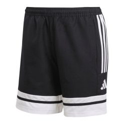 Spodenki damskie adidas Squadra Downtime. Czarne szorty sportowe damskie Adidas, bez wzorów, z materiału, sportowe, do piłki nożnej. Za 115.99 zł.
