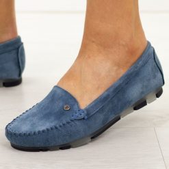 Niebieskie skórzane mokasyny damskie Filippo Dp2037/26. Niebieskie mokasyny damskie Filippo, z jeansu, casualowe. Za 199.00 zł.