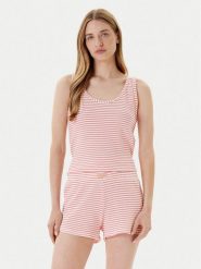 United Colors Of Benetton Piżama 36LC3P03V Czerwony Regular Fit. Czerwone piżamy damskie United Colors Of Benetton, l, bez wzorów, z bawełny, bez ramiączek. Za 109.99 zł.